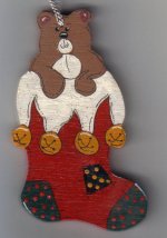 bear in stocking ornament